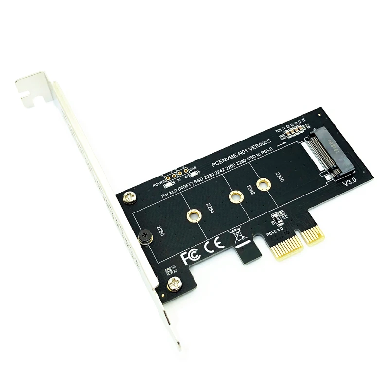 H1111Z ajouter des cartes PCIE à M2 adaptateur PCI Express 3.0x1 à NVME SSD M2 PCIE adaptateur de Raiser soutien 2230 2242 2260 2280 M.2 SSD