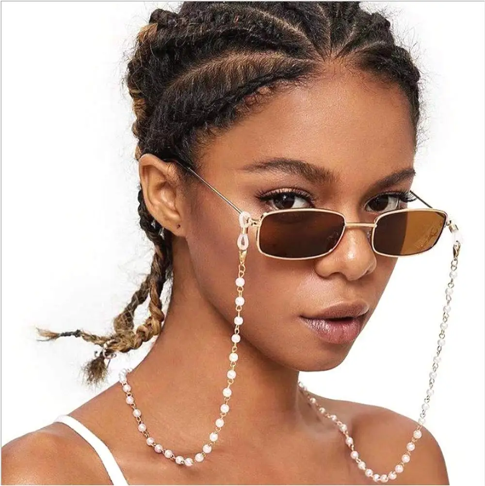 Fashion Eyeglasses Strap Chain Imitation Pearl Beads Mask Hanging Sunglasses Holder Glasses Eyewear Lanyards for Women Men Chain