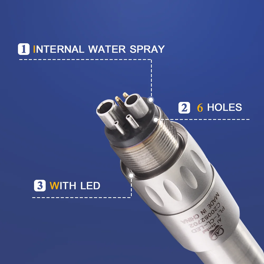 AI-NCL6 X600L/X700L rękojeść ząb dentystyczny 6 otworów szybkozłącze części zamienne sprzęt laboratoryjny led