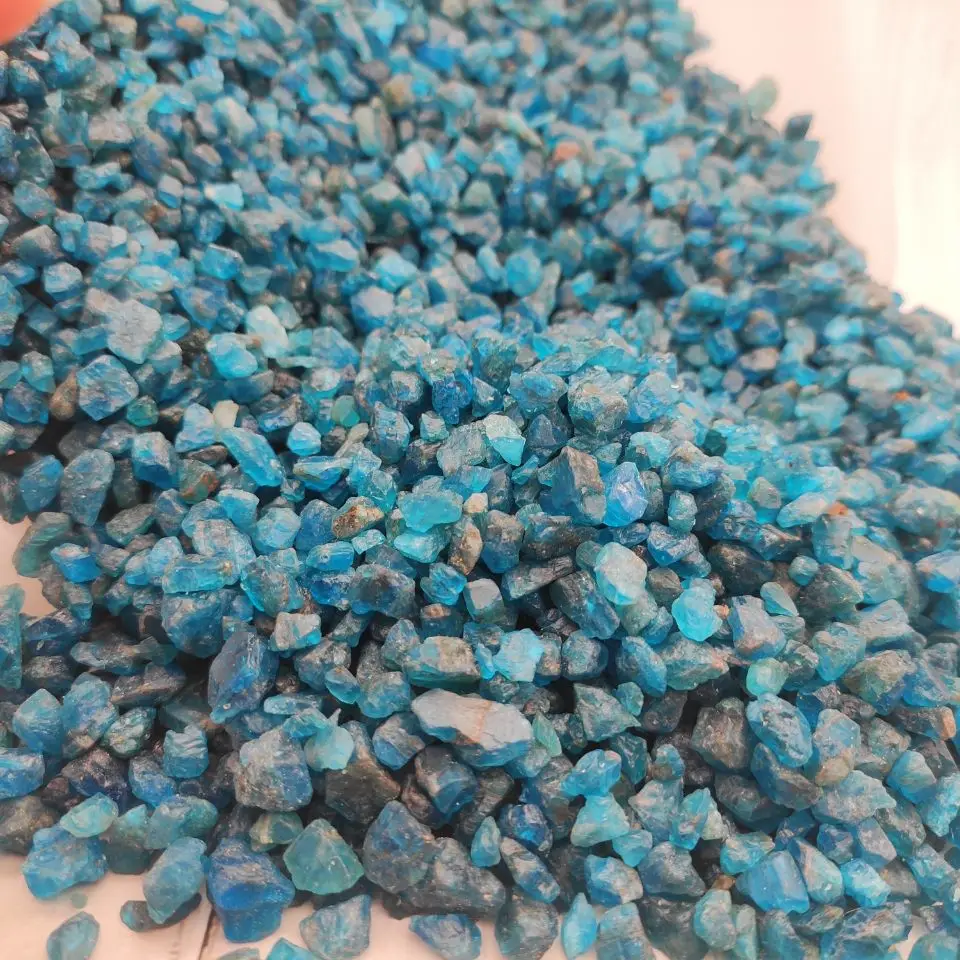 Natural Small size Raw Blue Apatite healing  Stones Crystal gravel Minerals and Stones Rough Gemstone