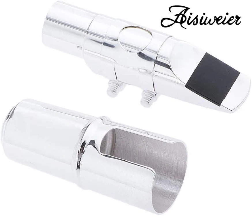 

Professional Aisiweier Tenor Soprano Alto Saxophone Metal Mouthpiece Silver Lacquer Mouthpiece Sax Aisiweier Mouth Pieces 56789