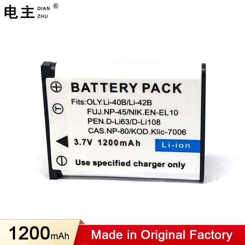 

EN-EL10 Li-42B Li-40B FNP-45 A D-Li63 D-Li108 CNP-80 KLIC-7006 Battery Charger for Nikon OLYMPUS FUJIFILM Pentax Casio Kodak