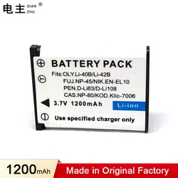 EN-EL10 Li-42B Li-40B FNP-45 A D-Li63 D-Li108 CNP-80 KLIC-7006 Battery Charger for Nikon OLYMPUS FUJIFILM Pentax Casio Kodak