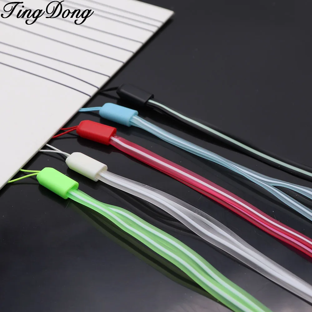 Шнурок на шею для телефона TingDong, шнурок на шнурке из ПВХ, шнурки для ID-карты, шнурки двойного цвета, аксессуары для телефона, шнурок