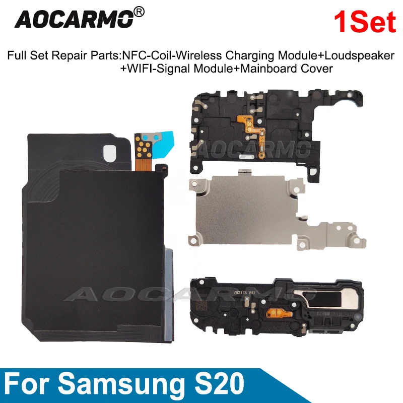 For Samsung Galaxy S20 Wireless Charging Coil NFC Loudspeaker Signal Antenna Motherboard Metal Sheet Cover Replacement Parts