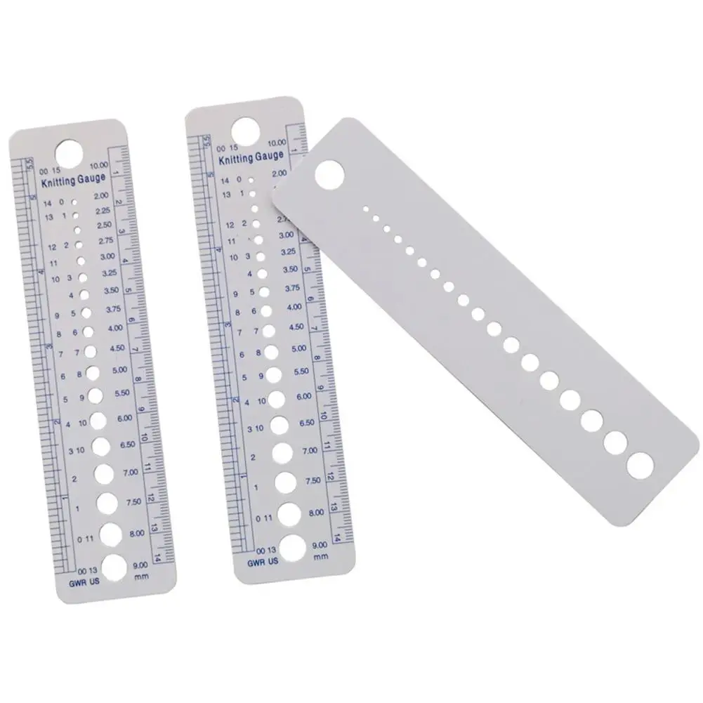 

Knitting Tool Needle Gauge Inch Sewing Ruler 2-10mm Size Measuring Ruler Accessories