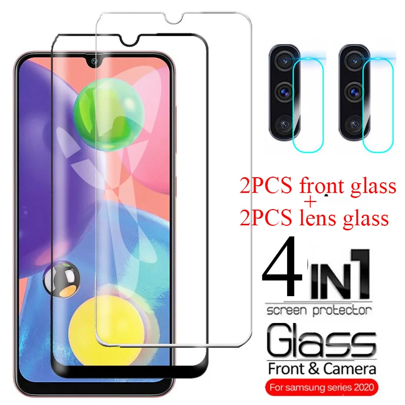 4 In 1 Tempered Glass for Samsung Galaxy  A30s A70S A20S A 10S A50s A20e Screen Protector Camera Lens A20 A30 A40 A50 A70 S Film