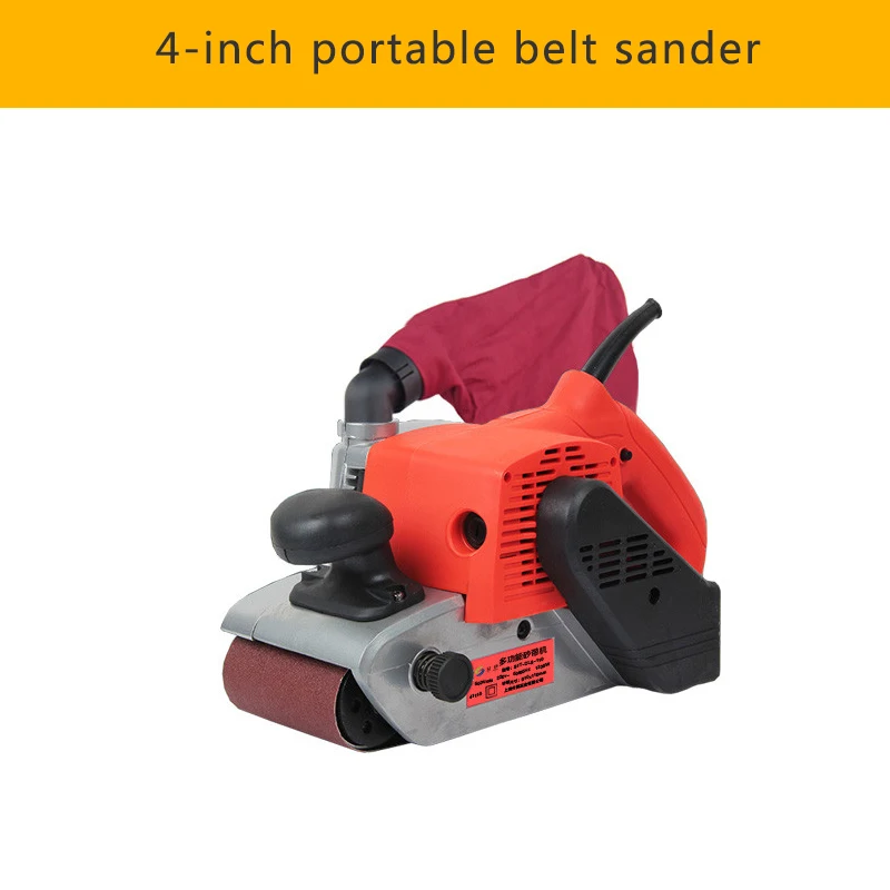 

4 inch sanding belt machine household portable small sandpaper surface grinding industrial grade sanding machine