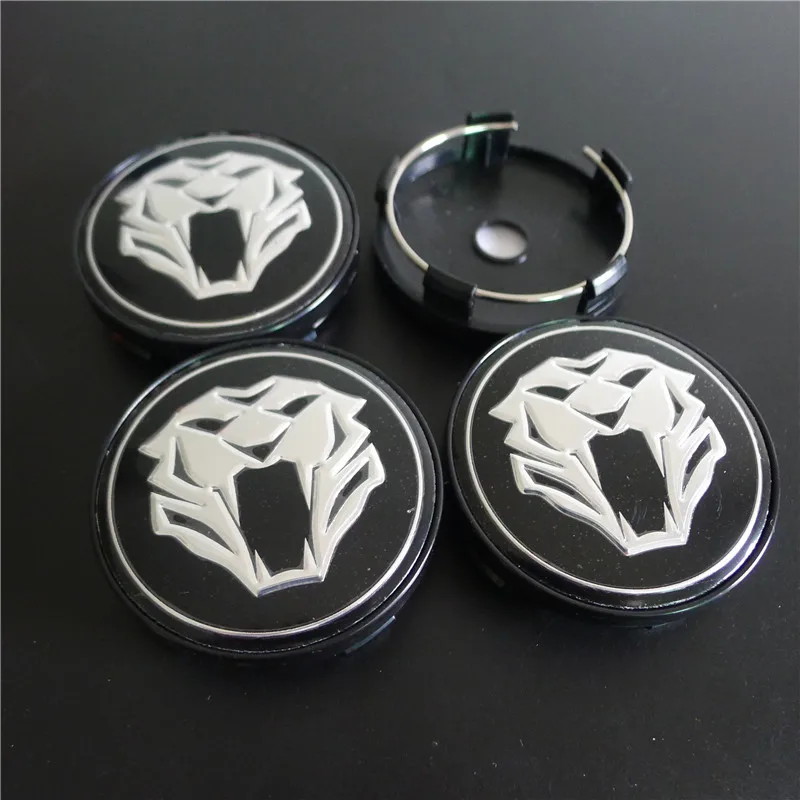 4pcs 60mm Tiger Head Car Center Caps Hub Auto Styling for Jaguar Emblem Badge Rims Dust-proof Cover