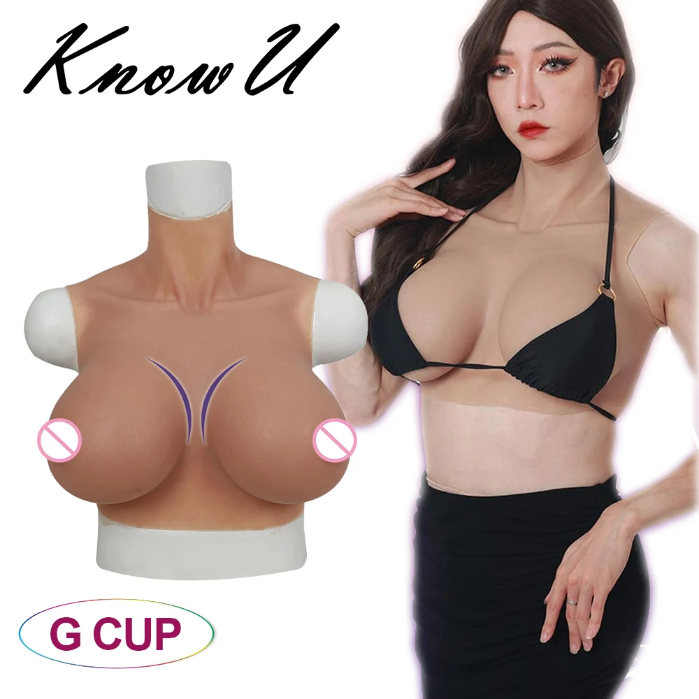 KnowU Silicone G Cup Breast Breast Expansion Fake Boobs East West Shape For Cosplay Transgender Upgraded Design Is More Natural