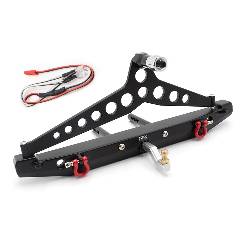 

KYX Racing Alloy Rear Bumper w/Spare Tire Rack Upgrades Accessories for RC Crawler Car Axial SCX10 II 90046 Traxxas TRX-4 TRX4