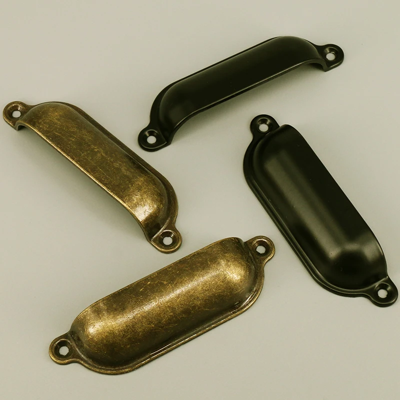 2PCS Kitchen Cabinet Handle Wardrobe door Pull Shell Style Drawer Knobs Retro Furniture Hardware handle