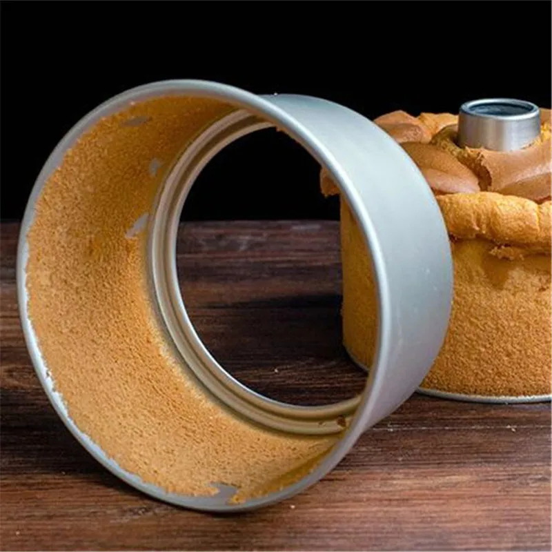 6inch 8inch Aluminum Alloy Round Chiffon Cake Pan Removable Bottom Hollow Chimney Cake Mold DIY Baking Cake Tools