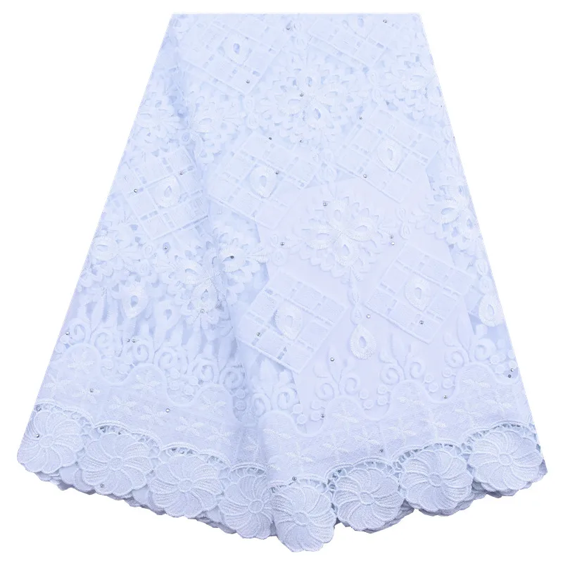 White African Milk Silk Lace Fabric High Quality Nigeria French Mesh Tulle Lace Fabric For Bridal Material Y2064