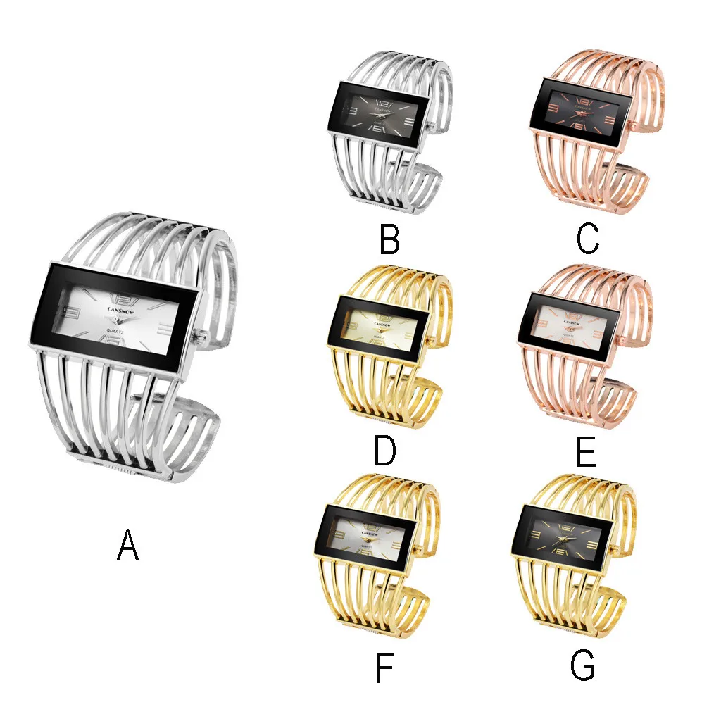 Mode Damen Armbanduhren Luxus einzigartiges Design quadratisches Zifferblatt Quarzuhr für Frauen Legierung Armband Uhr Relogio Feminino