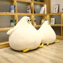 Giant Round Soft Penguin Plush Pillow Fluffy Lazy Sofa Living Room Decoration Nice Plush Toy for Kids Surprise Gift