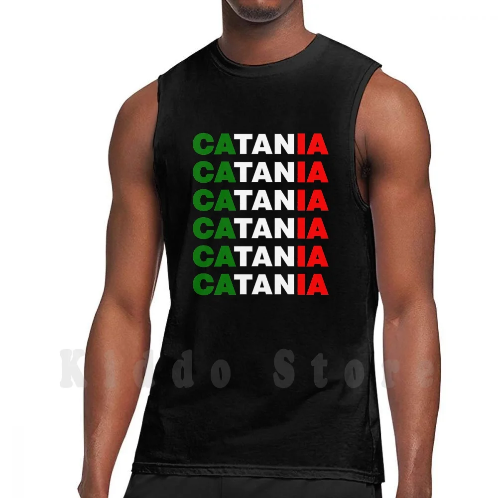 Camisetas sin mangas Catania My Italian Hometown City Italiano, 100% algodón, Catania Mi ciudad natal italiana, Italiano Catania