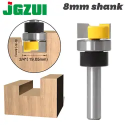 JGZUI 1pc Modello Trim Cerniera Mortasatura Bit Router-8 millimetri Shank La Lavorazione Del Legno cutter Tenon Cutter per la Lavorazione Del Legno Strumenti