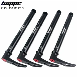 HEPPE MTB Bike Thru Axle Front Hub Shaft Skewers 15x100 15x110 Front Fork Thru Axle Quick Release 120/145/155/148/158mm M15xP1.5