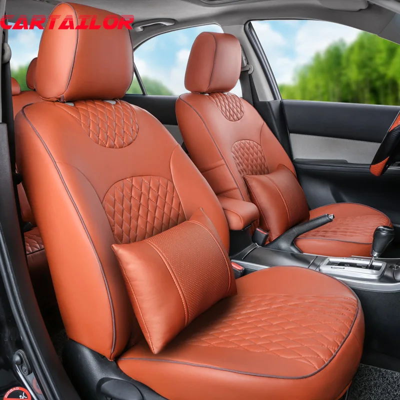 

CARTAILOR car seat cushion protector for Volkswagen golf seat covers PU leather seat cover support interior accessoreis for cars