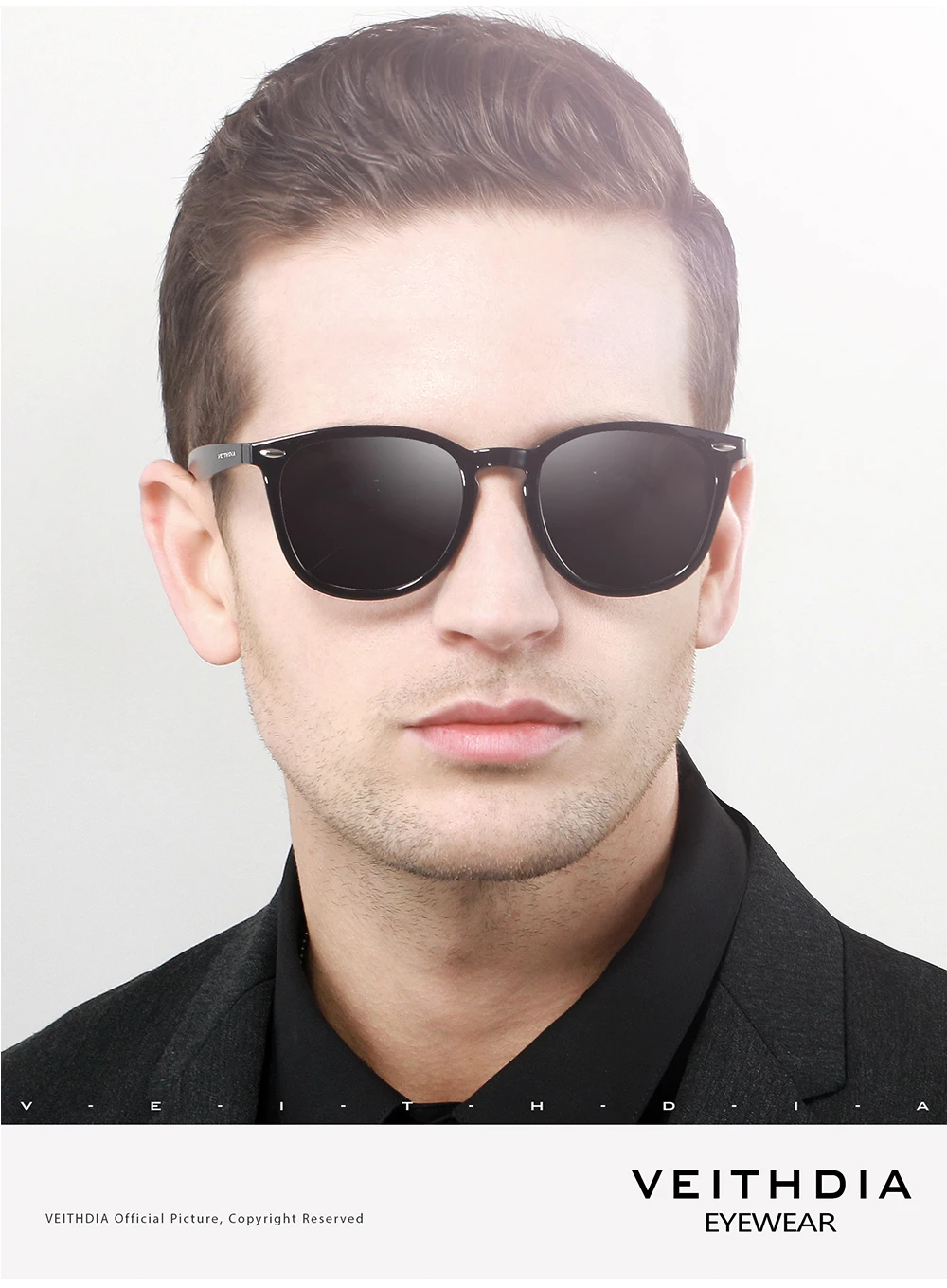 VEITHDIA Marke Sonnenbrille Aluminium + TR90 männer Photochrome Spiegel Sonnenbrille Brillen Vintage Outdoor Brillen Für Frauen 6116 – Detail 13