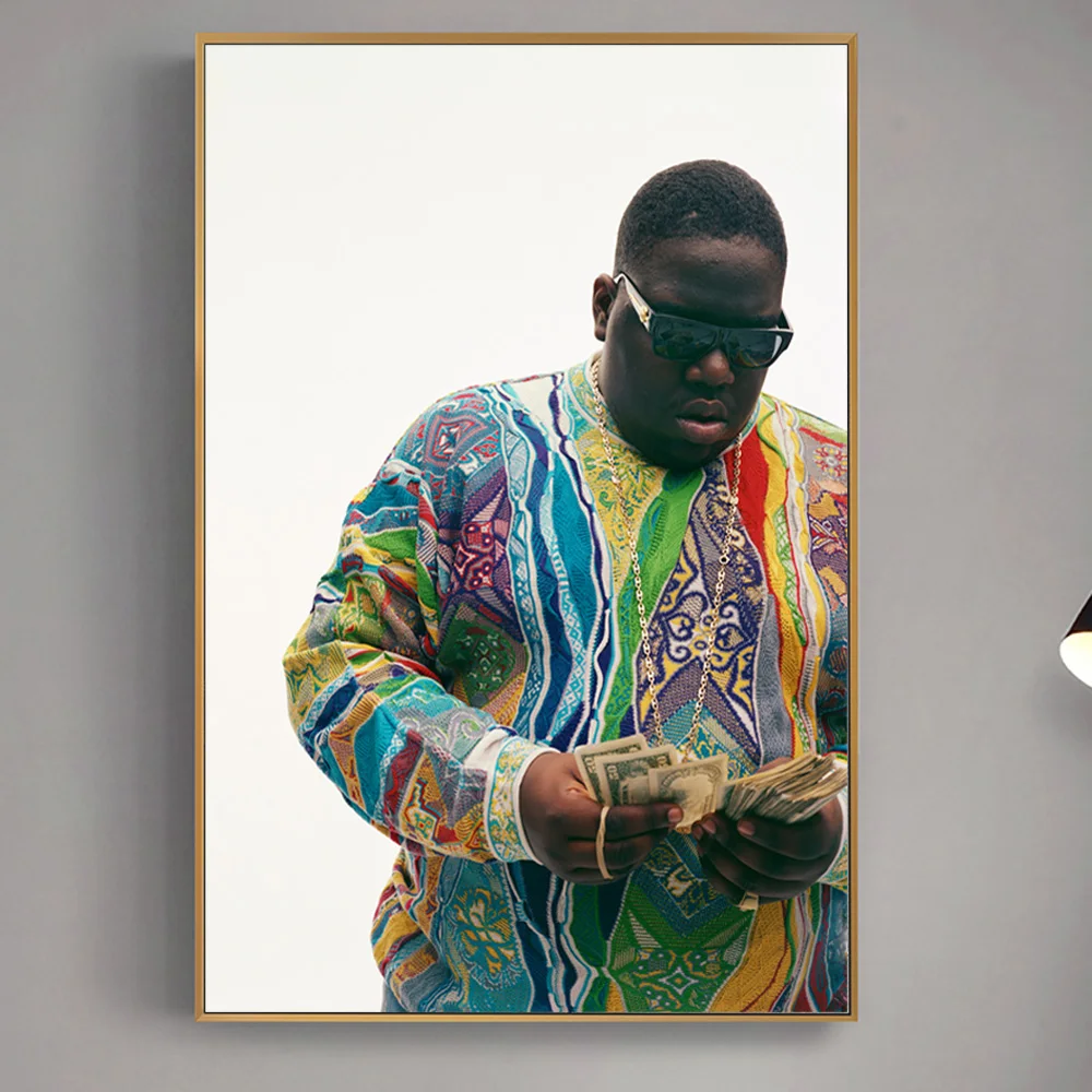 Biggie smalls the notorious b.i.g. ヒップホップ音楽キャンバス絵画