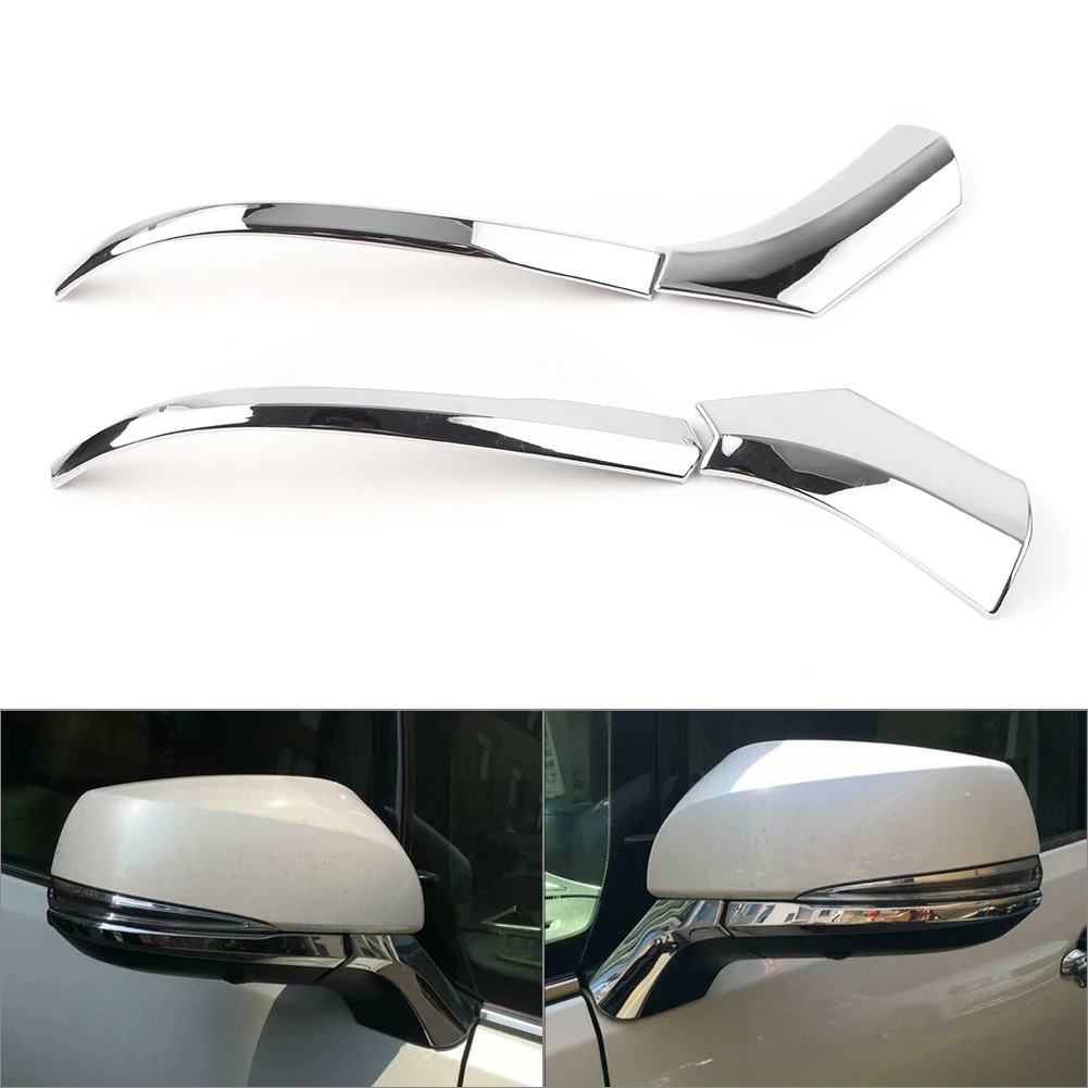 Car Chrome Rearview Mirror Side Molding Cover Trims For Toyota RAV4 RAV 4 2019 2020 Right Driver model ABS Plastic