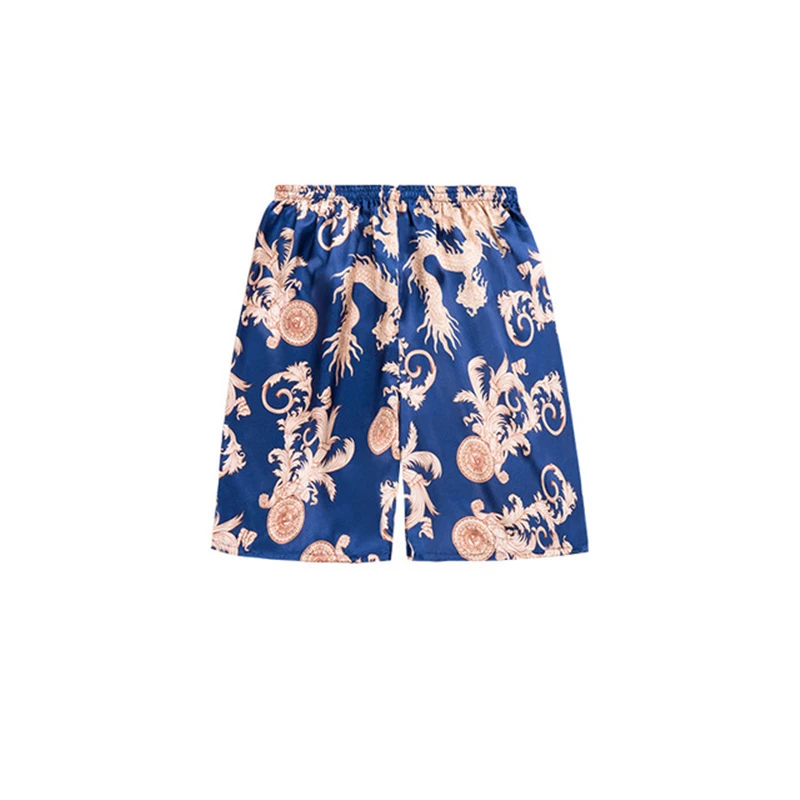 Pantalones cortos para dormir para hombre, traje de primavera y verano, servicio a domicilio, ropa informal a la moda, azul marino, novedad de 2020