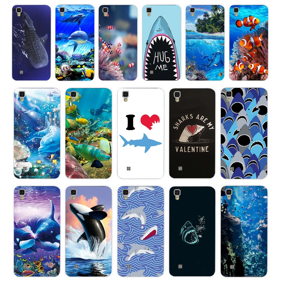 254FG ocean Whale Sharks fish gift Soft Silicone Tpu Cover phone Case for LG X Power 2 K50 Q60 K10 Case