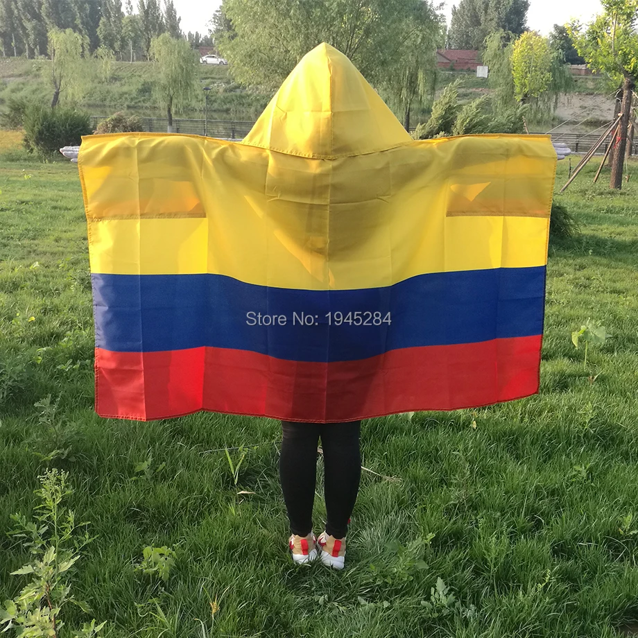 Colombia Flag Cape Body Flag Banner 3x5ft Polyester World Country Sports Fans Flag Cape