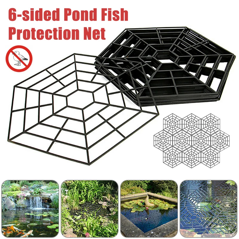 10/20 Pcs Floating Pond Protectors Plastic Net Fish Guard Grid Cover For Birds Pests Cats Deterrent Drive Them Away Supplies