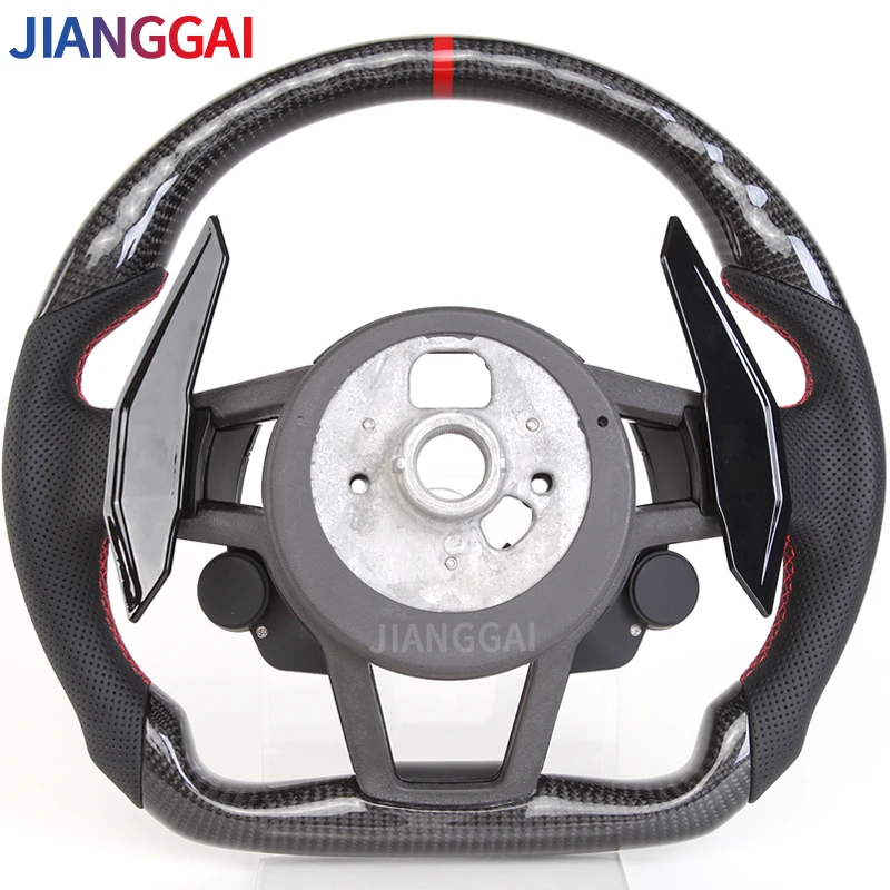 Fit For Audi R8 TTS TT Steering Wheel 2010-2021 Models 100% Carbon Fiber Sport Wheel Custom Racing Wheel