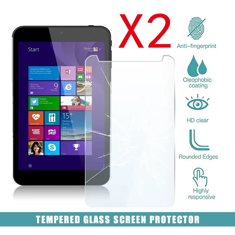 

2Pcs Tablet Tempered Glass Screen Protector Cover for Linx 7 Anti-Screen Breakage Anti-Scratch Tablet Computer Tempered Film