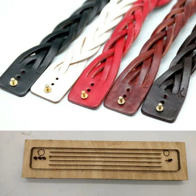 Japan Steel Blade  mould DIY leather Bracelet punch tool knife mould wooden die Leathercraft Tool set