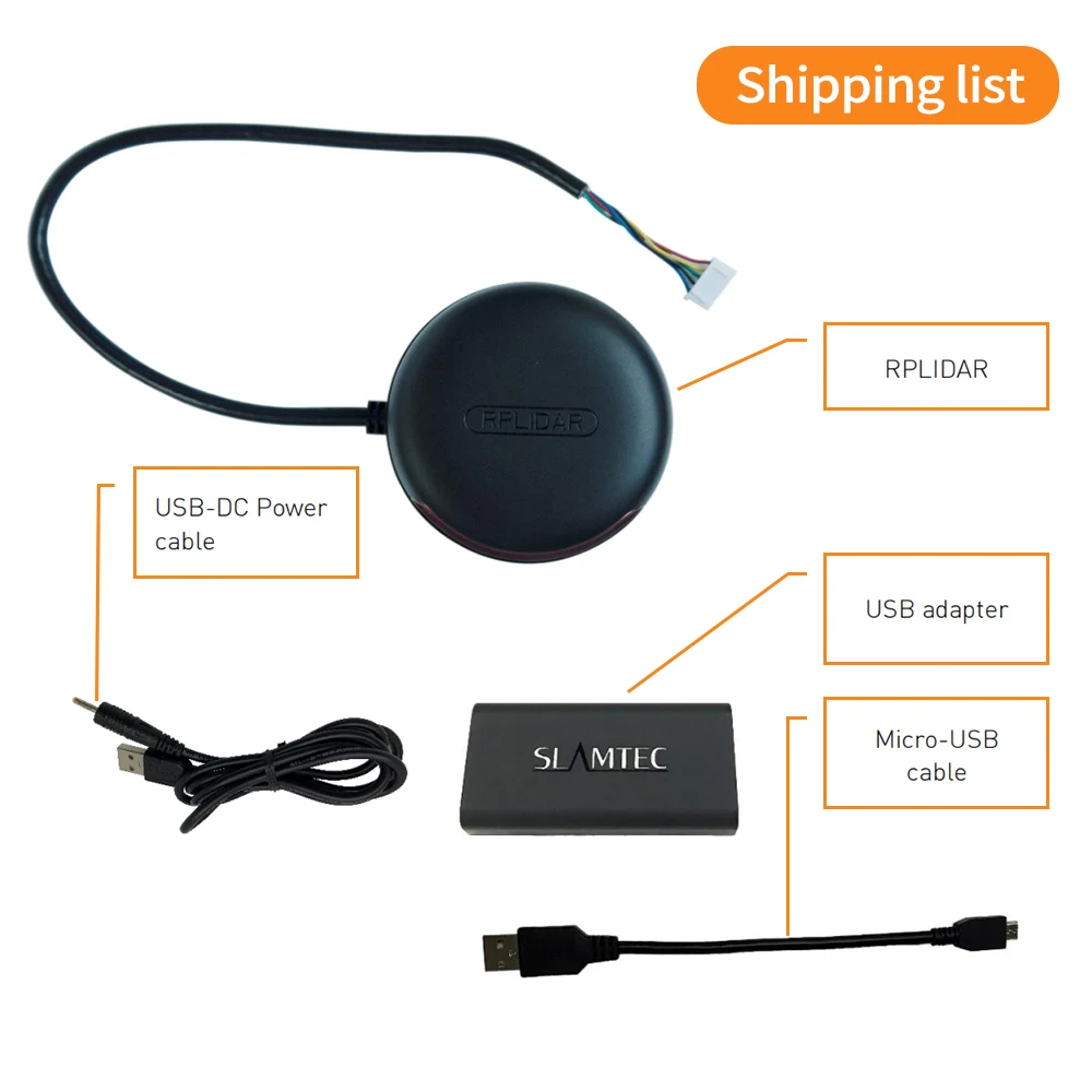 Slamtec RPLIDAR A3 2D Laser Range Sensor Kit,25meters Scanning Radius Lidar Module for Robot/Navigation AGV/UAV/Maker Education