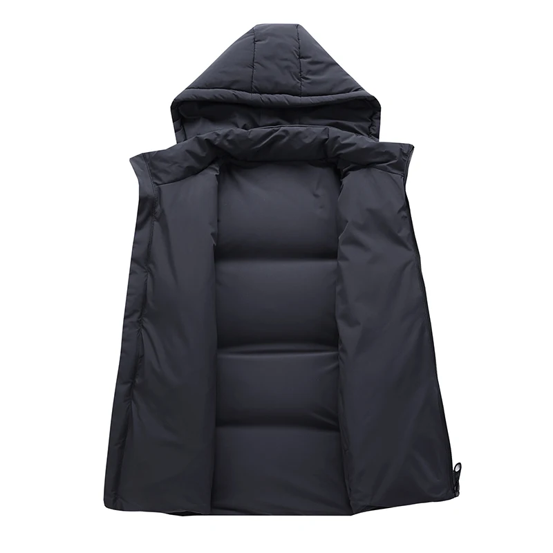 New Hooded Men Wear On Both Sides, Korean Version Autumn Winter Thickened Waistcoat, Youth Down Big Size Jacket