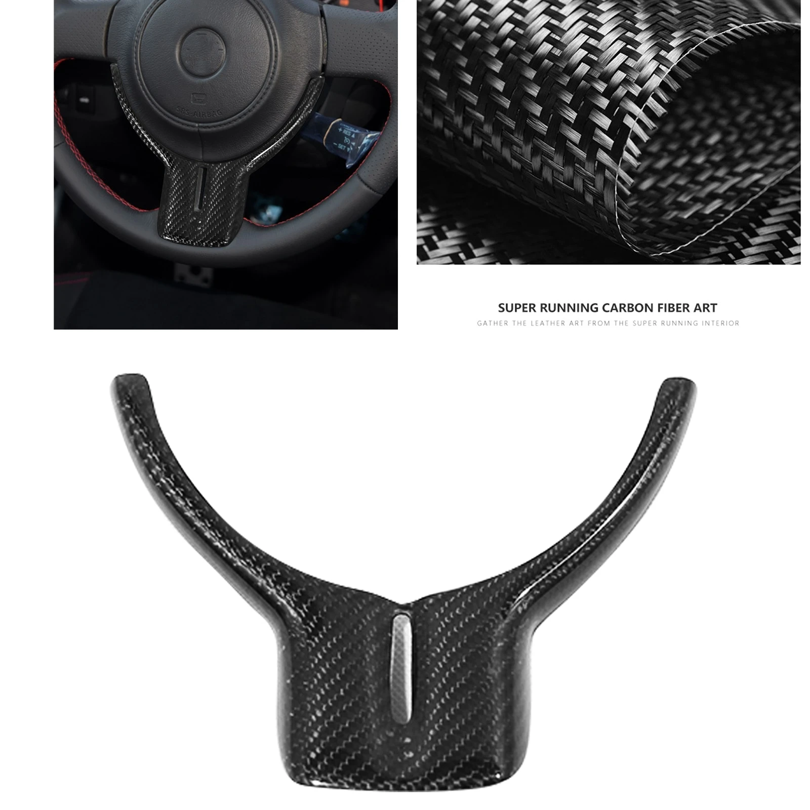 

For Toyota GT86 Subaru BRZ 2012-2020 Car Gear Steering Wheel Panel Lid Cover Trim Real Carbon Fiber Sticker Strip Decoration Kit