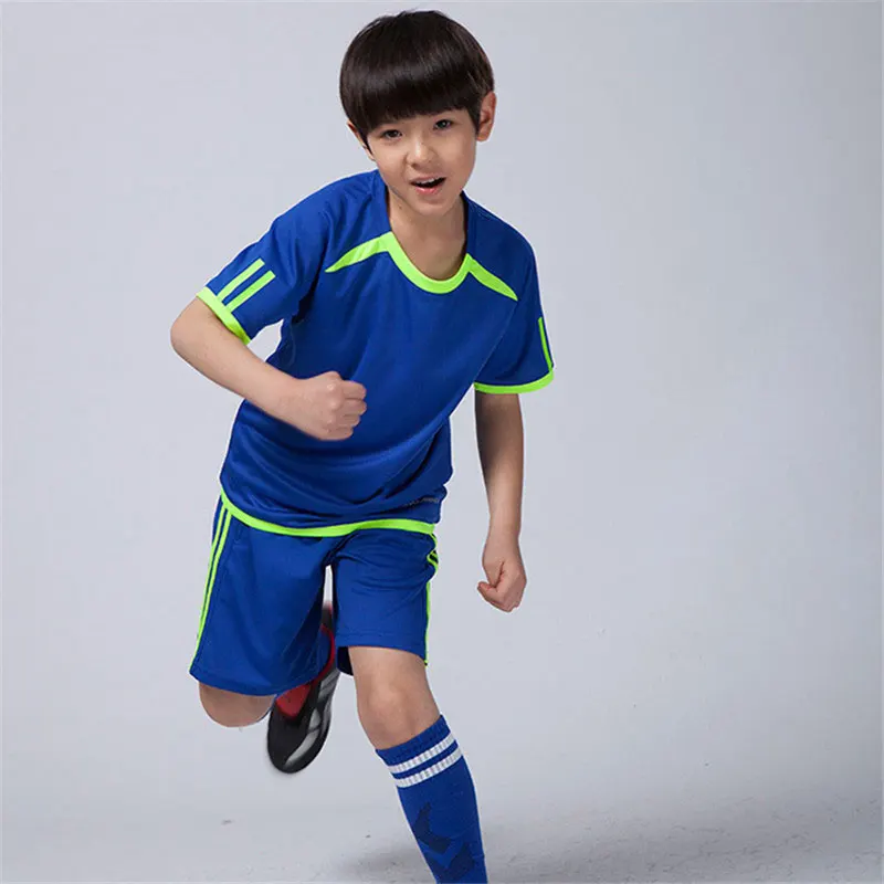 Camisetas de fútbol para niños, conjuntos de fútbol para estudiantes, uniformes de fútbol de manga corta para niños, trajes de chándal de fútbol para Fitness 13