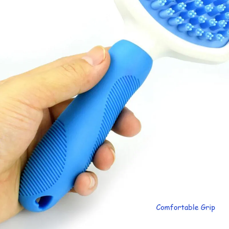 High Quality Silicone Pet Dog Cat Grooming Comb Brush for Bathing Cleaning Massage Plastic Brush Comb for Dogs Cats