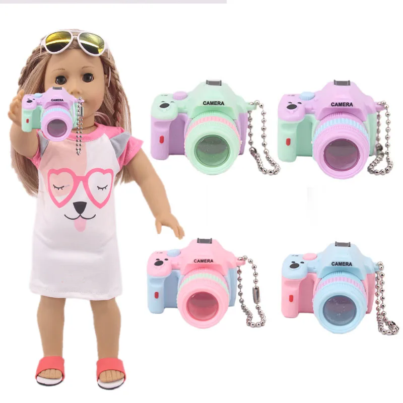 Mini Camera Phụ Kiện Búp Bê Cho 18Inch Mỹ 43Cm Cho Bé Mới Sinh Ra Nancy Wellie Wisher Barbies Thế Hệ Chúng Ta cô Gái Đồ Chơi