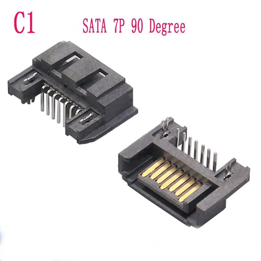 5PCS SATA Interface Steckdose SSD Solid State Drive Sitz 7p + 15P 22PIN Stecker Sitz Sinking platte Patch Typ Stecker Port