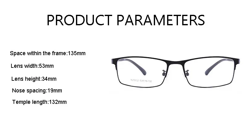 Vollrand Legierung Rahmen Gläser Für Mann Business Stil Quadratische Form Upsale Ultra Licht Myopie Brille – Detail 10