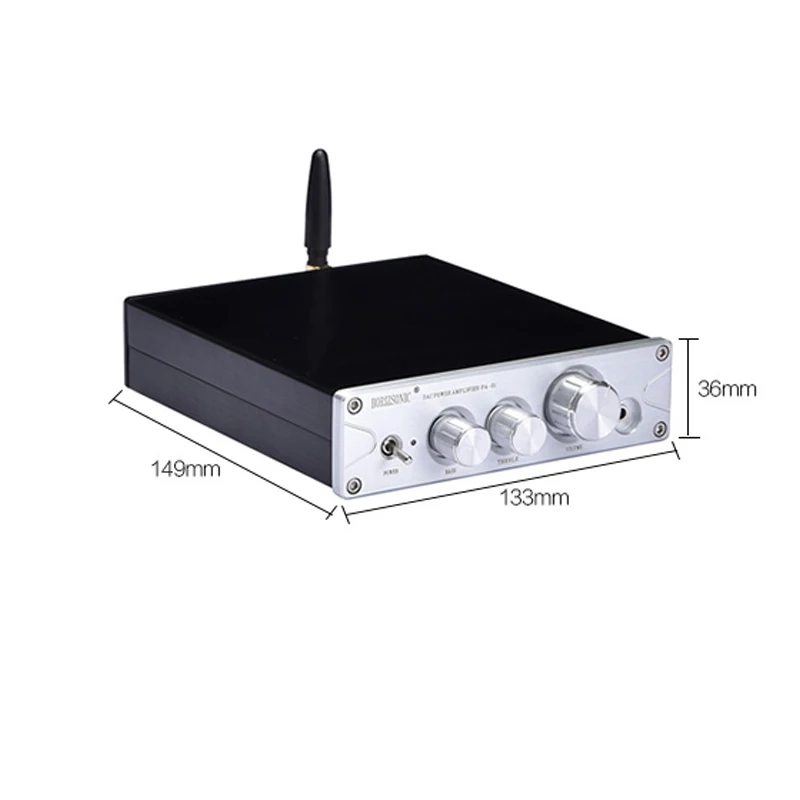 KYYSLB 100W*2 4-8 Ohm Household High-power High-fidelity Bluetooth 5.0 Amplifier with 9018 Decoding Enthusiast Small Amplifier