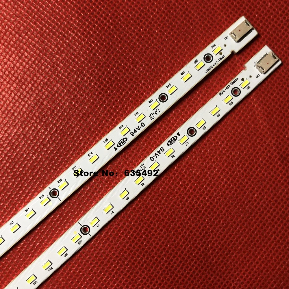 

2PCS LED Backlight Strip 66lamps For V400H2-LF2-TLEM2 V400H2-LE2-TREM2 40EL100C 40EC100C 40KL100C 40KL105C V400HJ2-LE2