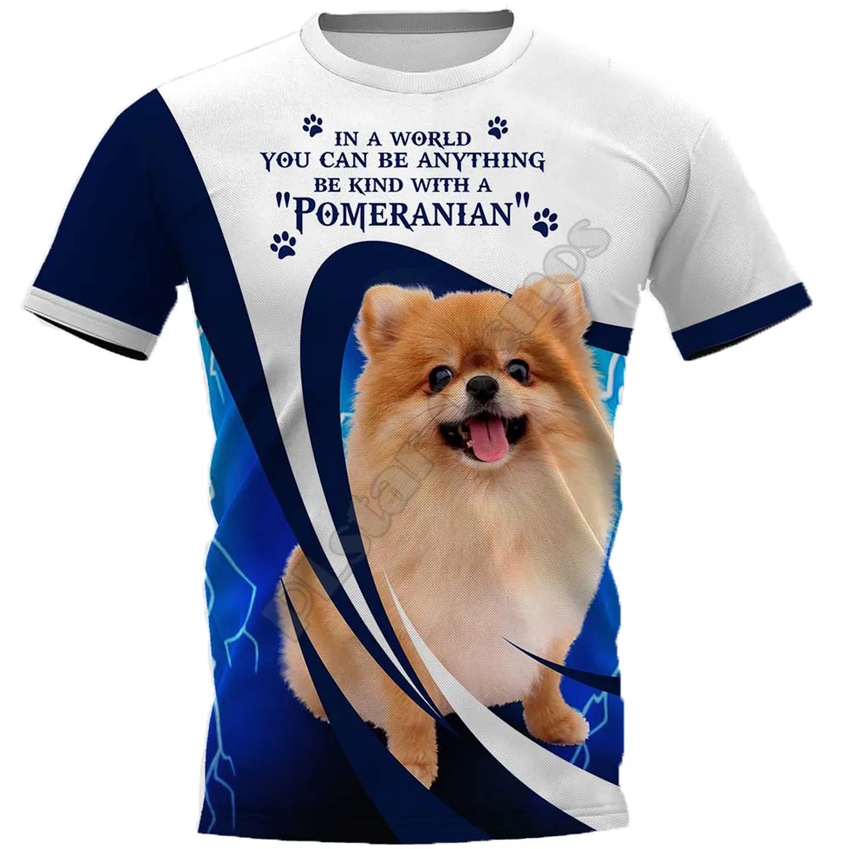 PLstar Cosmos Pomeranian 3D Printed t-shirt Harajuku Streetwear T shirts Funny Animal Men For Women Short Sleeve 09