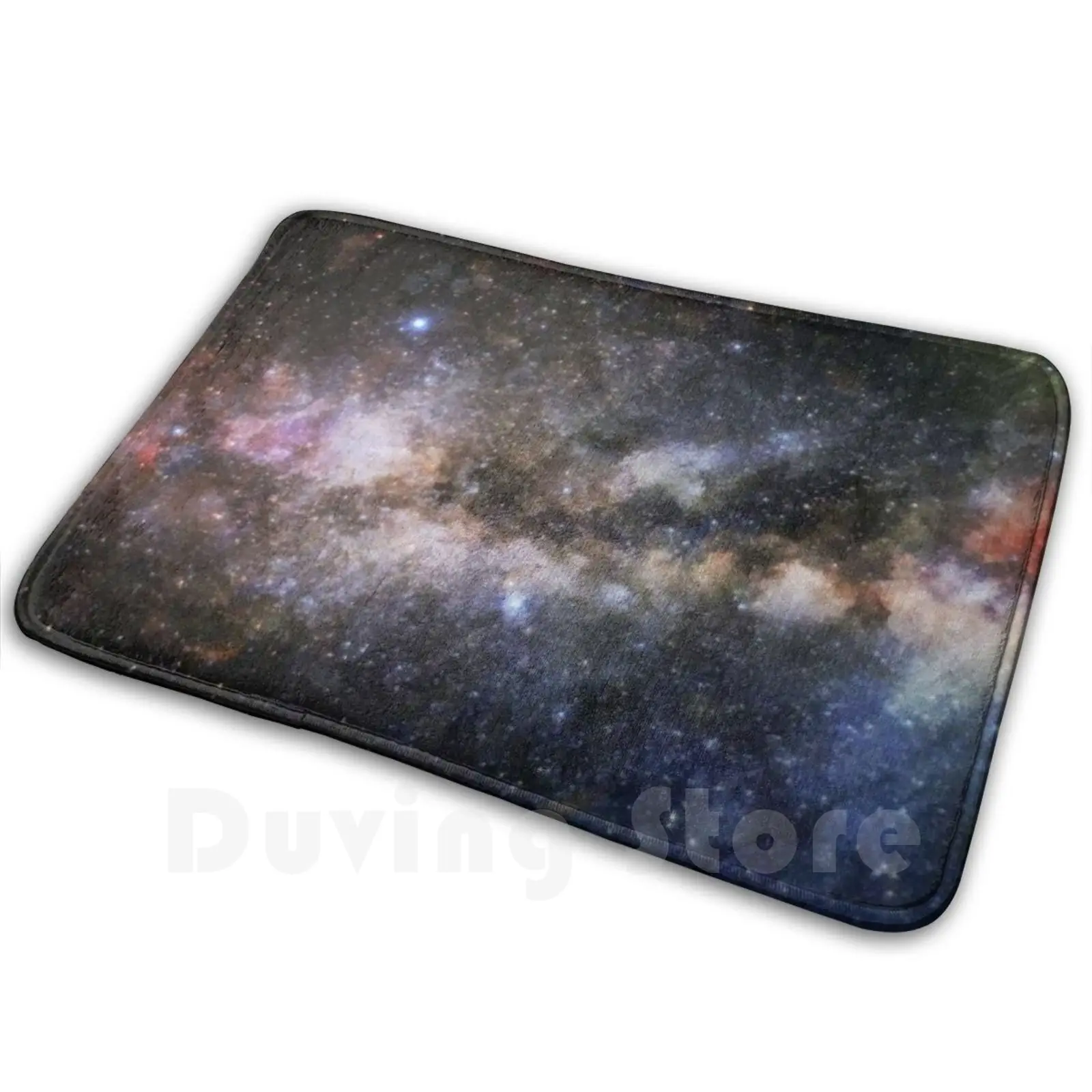 Black Galaxy Space Stars Carpet Mat Rug Cushion Soft Non-Slip Universe Galaxy Milky Way Starts Telescope Astronomy Cool