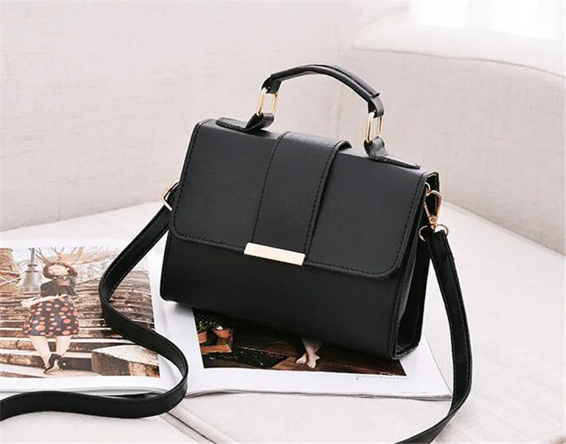 Heißer Verkauf Flap Sling Schulter Taschen für Frauen Einfarbig Umhängetasche Messenger Tasche Geldbörse Weibliche Leder Handtasche Tasche – Detail 11
