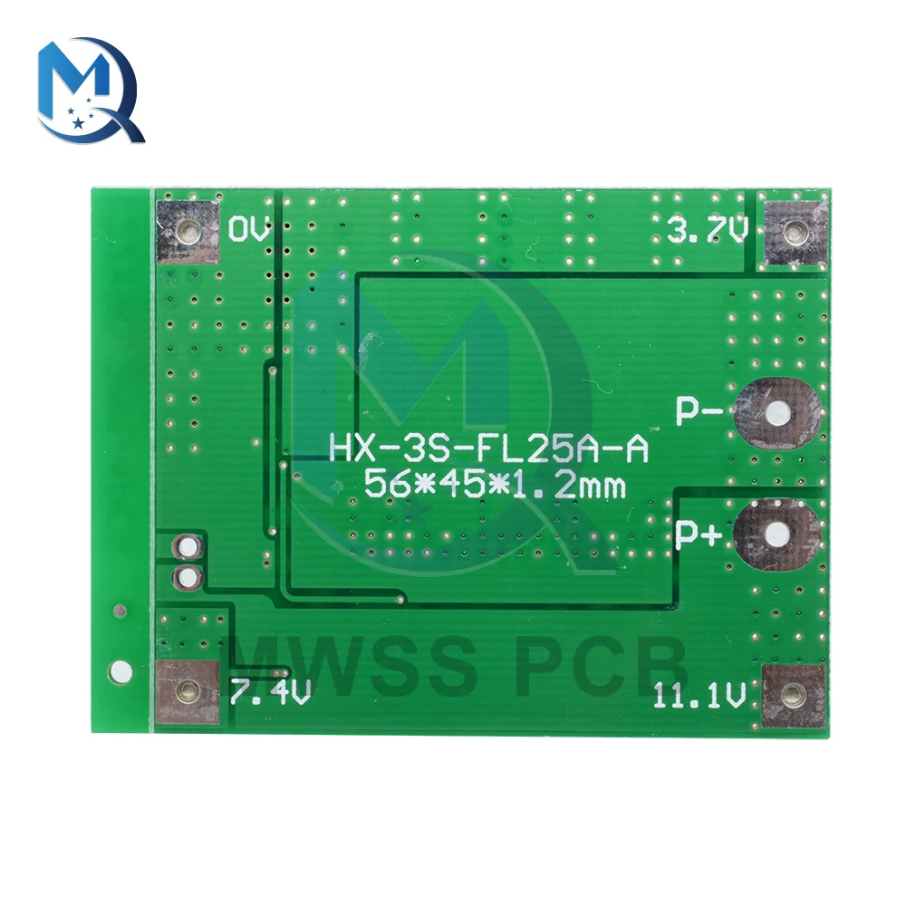 3S 11.1V 12.6V 12V 25A 18650 Lithium Battery Charger Board With Balance For Li-ion Lipo Cell Charging PCB BMS Protection Module