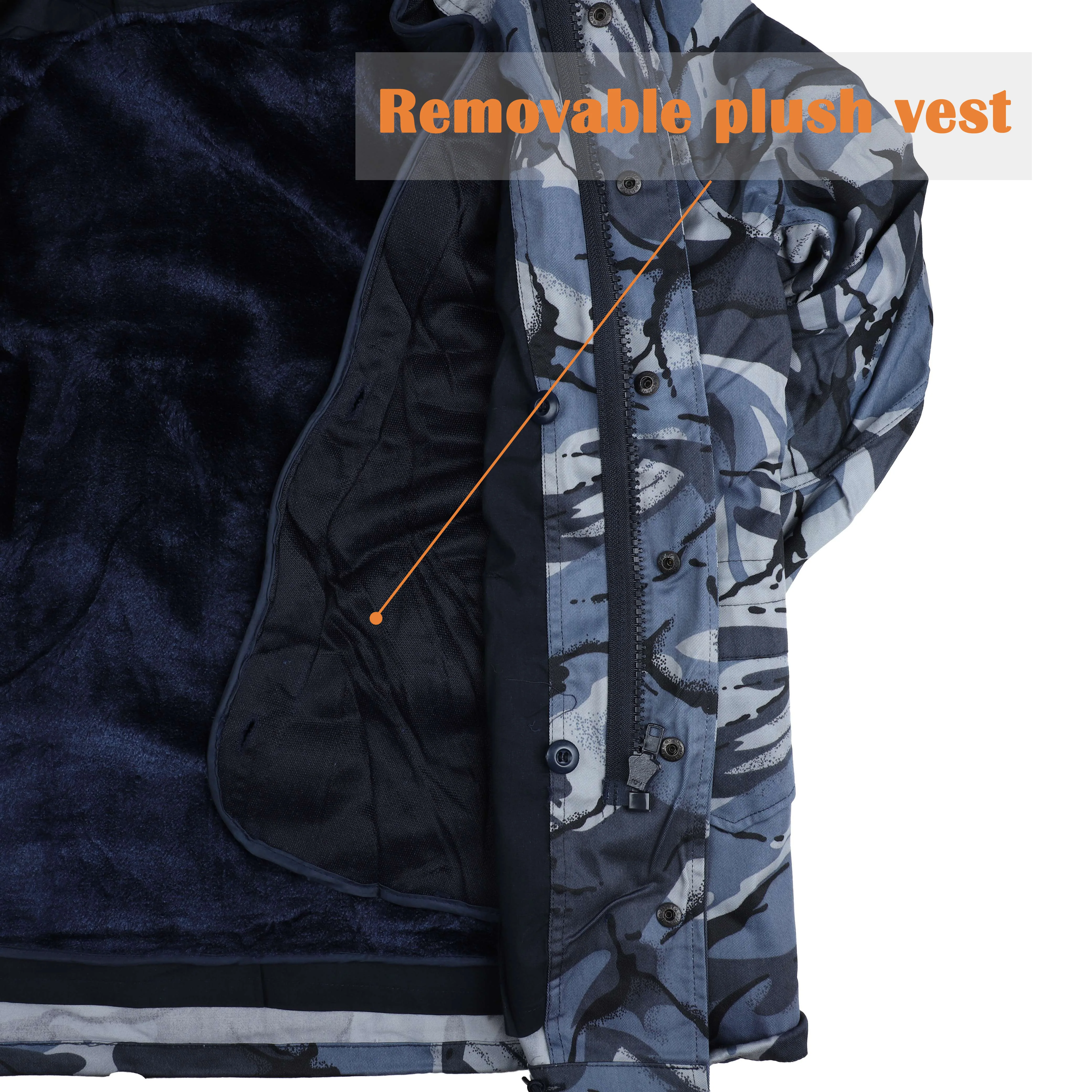 Men\'s Tactical Jacket M65  Camouflage Fleece Hoodie Windbreaker Uniform Clothing Autumn Winter Hunting Coat