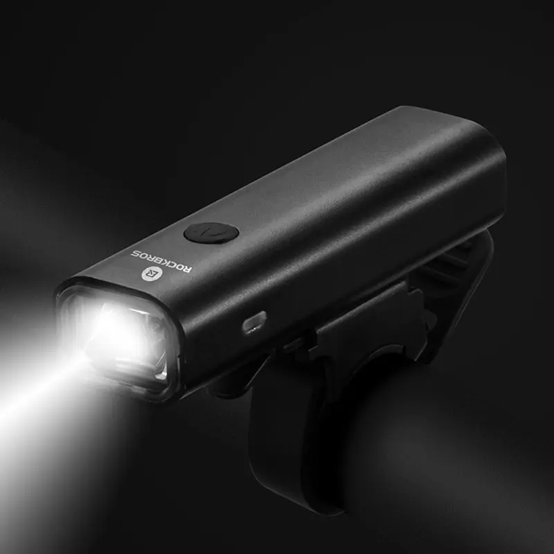 ROCKBROS Bicycle Handlebar Front Lamp, USB Rechargeable Flashlight, Safety Tail Light, Cycling Headlight, MTB, Rode, 400LM